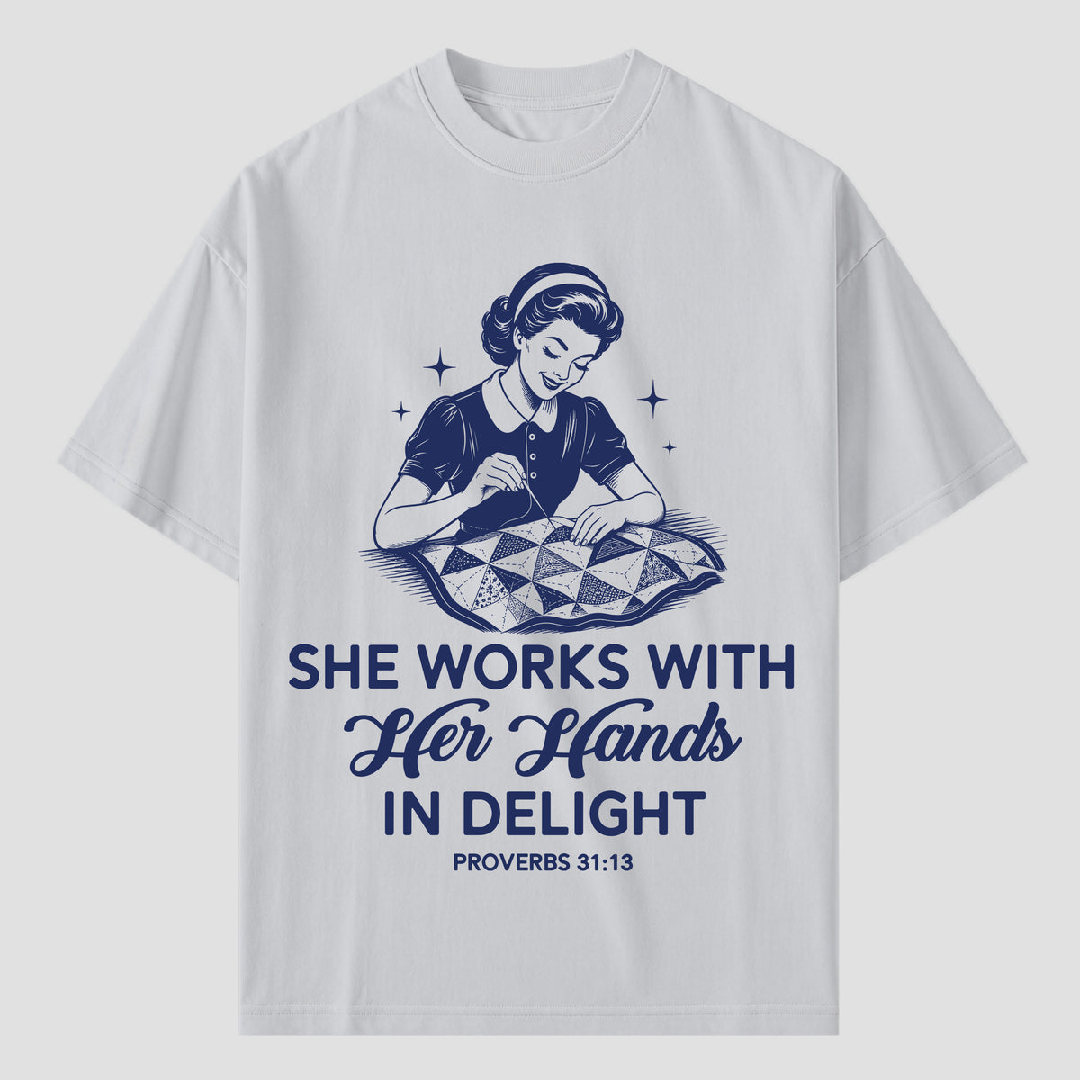 Quilting T Shirts with Bible Verse Proverbs 31:13