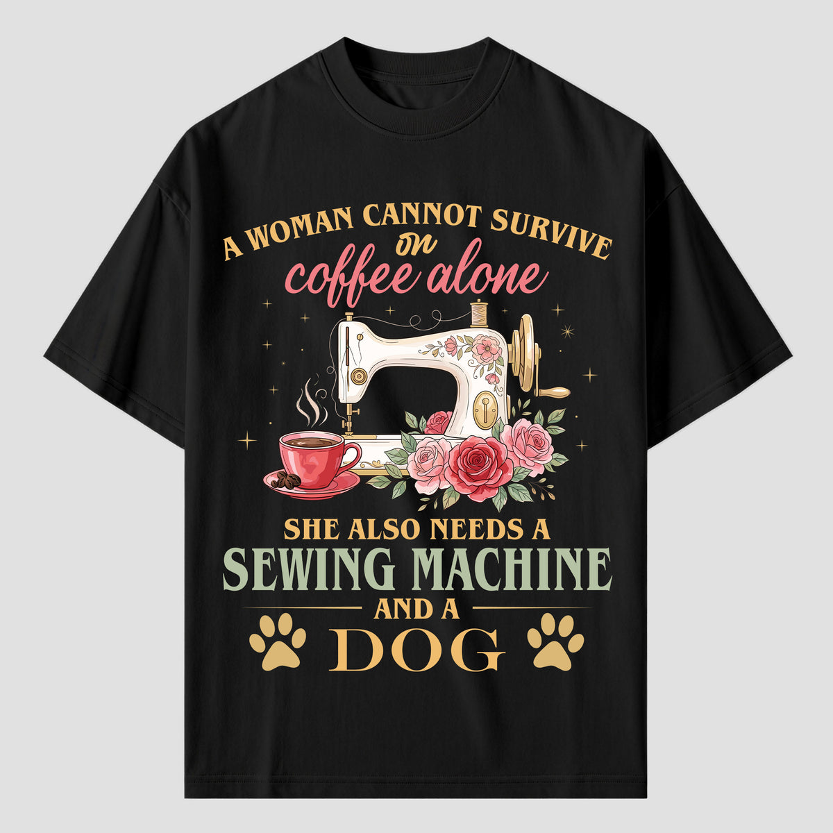 Quilting T Shirts for Coffee, Sewing and Dog Lovers