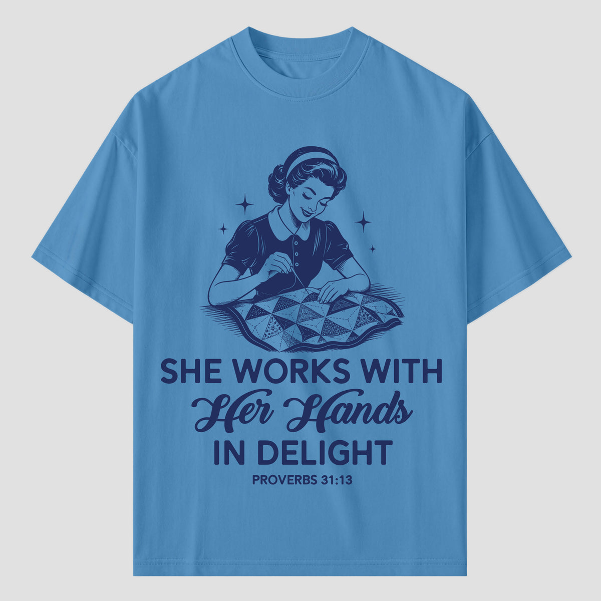 Quilting T Shirts with Bible Verse Proverbs 31:13