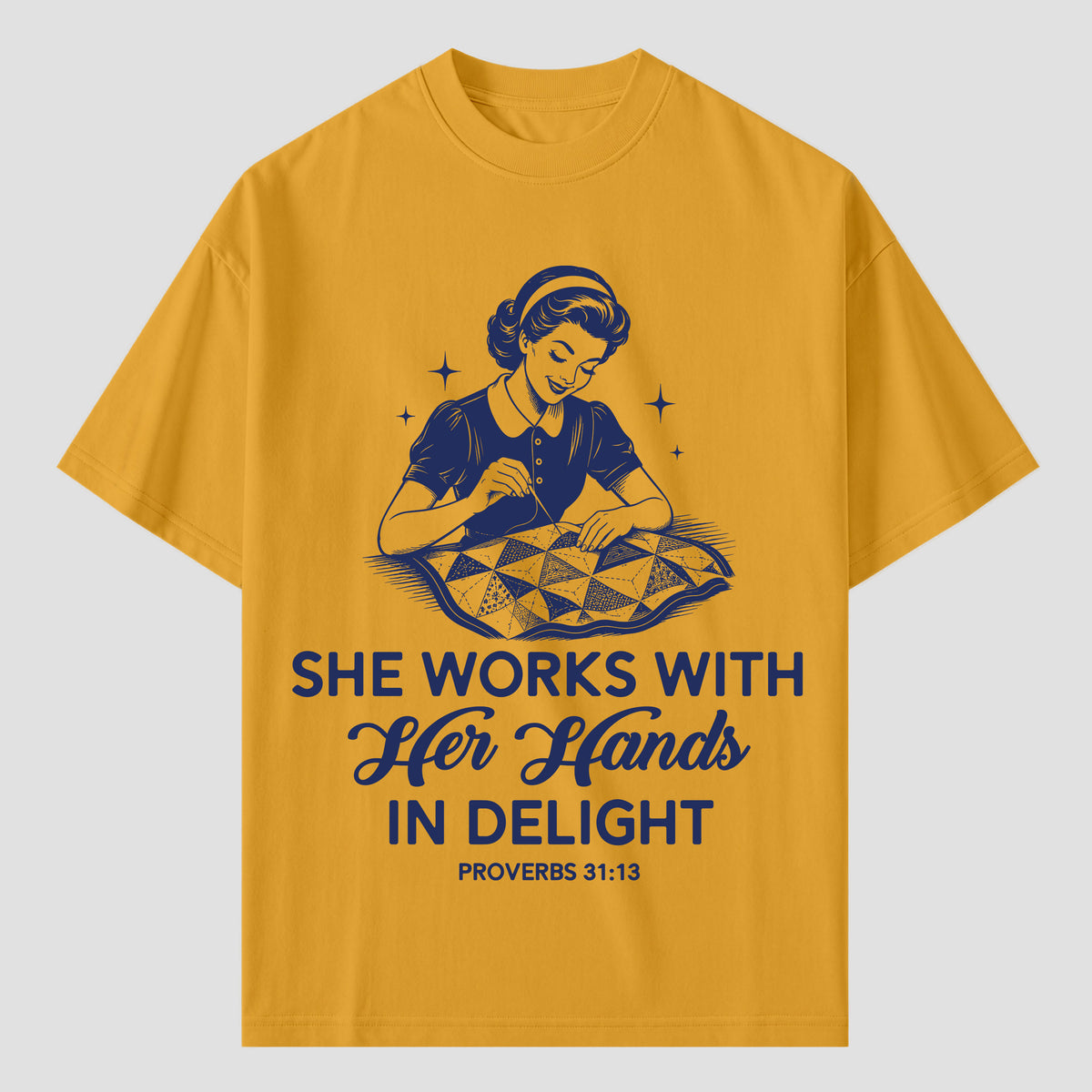 Quilting T Shirts with Bible Verse Proverbs 31:13