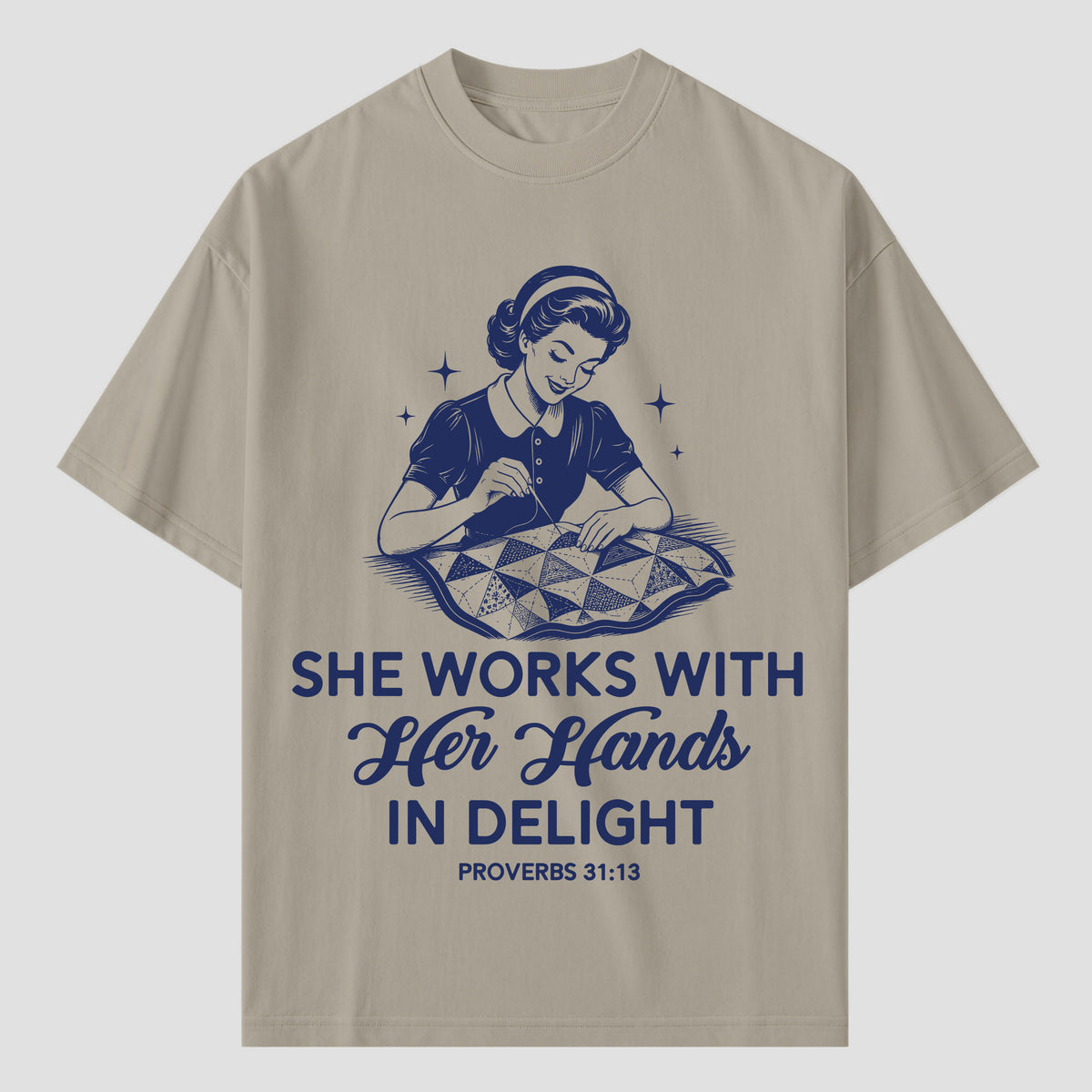 Quilting T Shirts with Bible Verse Proverbs 31:13